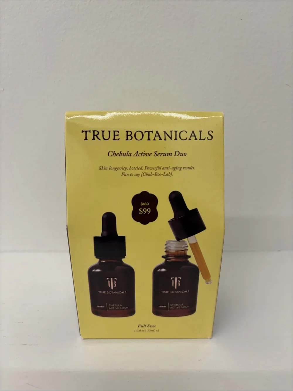 True Botanicals Chebula Active Serum Duo ($180 value) - Brand New + Sealed!